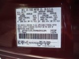 1997 F150 Color Code for Dark Toreador Red Metallic - Color Code: JL