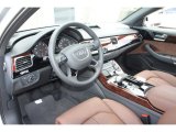 2013 Audi A8 L 3.0T quattro Nougat Brown Interior