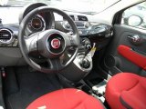 2012 Fiat 500 c cabrio Pop Tessuto Rosso/Nero (Red/Black) Interior