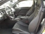 2013 Ford Mustang V6 Premium Coupe Charcoal Black/Recaro Sport Seats Interior
