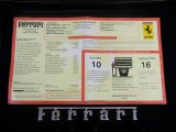 2002 Ferrari 360 Modena F1 Window Sticker