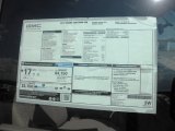 2013 GMC Savana Van 1500 Cargo Window Sticker