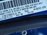 2011 Ram 1500 Color Code for Deep Water Blue Pearl - Color Code: PBS