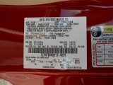2009 Mustang Color Code for Dark Candy Apple Red - Color Code: JV