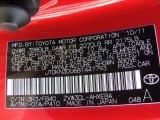 2011 Prius Color Code for Barcelona Red Metallic - Color Code: 3R3