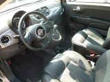 2012 Fiat 500 Lounge Pelle Nera/Nera (Black/Black) Interior