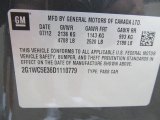 2013 Chevrolet Impala LTZ Info Tag
