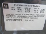 2013 Chevrolet Impala LTZ Info Tag
