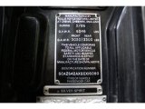 1986 Rolls-Royce Silver Spirit Mark I Info Tag