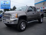 2012 Mocha Steel Metallic Chevrolet Silverado 1500 LT Extended Cab 4x4 #68630706