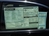 2012 Acura TSX Sedan Window Sticker