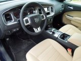 2012 Dodge Charger SE Black/Light Frost Beige Interior