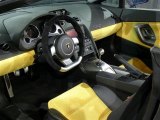 2007 Lamborghini Gallardo Spyder Black/Yellow Interior