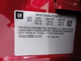 2011 Buick LaCrosse CXS Info Tag
