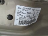 2002 PT Cruiser Color Code for Light Almond Metallic - Color Code: PKJ