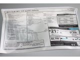 2013 Audi A8 L 3.0T quattro Window Sticker