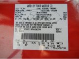 2005 Ranger Color Code for Torch Red - Color Code: E4