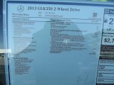 2013 Mercedes-Benz GLK 350 Window Sticker
