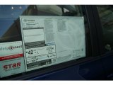 2012 Toyota Prius v Five Hybrid Window Sticker