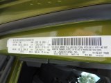2007 Wrangler Color Code for Rescue Green Metallic - Color Code: PJR