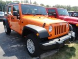 2012 Crush Orange Jeep Wrangler Unlimited Sport 4x4 #68890076