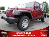 2012 Deep Cherry Red Crystal Pearl Jeep Wrangler Unlimited Sport 4x4 #68988061
