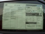 2013 Nissan GT-R Premium Window Sticker