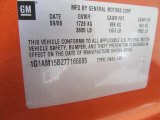 2007 Chevrolet Cobalt SS Coupe Info Tag