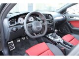 2013 Audi S4 3.0T quattro Sedan Black/Magma Red Interior