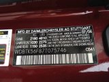 2007 CLK Color Code for Storm Red Metallic - Color Code: 541