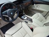 2009 BMW 5 Series 535i Sedan Cream Beige Interior