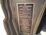 1986 Peugeot 505 STI Sedan Info Tag