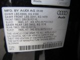 2008 Audi Q7 4.2 Premium quattro Info Tag