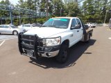 2008 Bright White Dodge Ram 3500 ST Quad Cab 4x4 Chassis #69214239