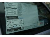 2012 Toyota Tacoma Regular Cab 4x4 Window Sticker