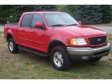 2002 Bright Red Ford F150 XLT SuperCrew 4x4 #69275358
