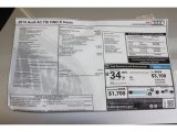 2013 Audi A3 2.0 TDI Window Sticker