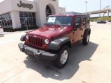 2013 Deep Cherry Red Crystal Pearl Jeep Wrangler Unlimited Sport S 4x4 #69404256