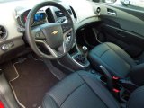 2012 Chevrolet Sonic LTZ Sedan Jet Black/Dark Titanium Interior