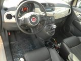 2012 Fiat 500 Sport Pelle Nera/Nera (Black/Black) Interior