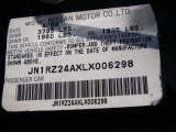 1990 Nissan 300ZX GS Info Tag