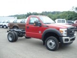 2012 Vermillion Red Ford F550 Super Duty XL Regular Cab 4x4 Chassis #69523399