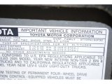2005 Toyota 4Runner Sport Edition 4x4 Info Tag