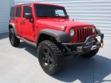 2011 Flame Red Jeep Wrangler Unlimited Rubicon 4x4 #69622347
