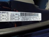 2013 Town & Country Color Code for True Blue Pearl - Color Code: PBU