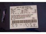2008 Ranger Color Code for Vista Blue Metallic - Color Code: G9