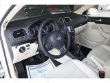 2013 Volkswagen Jetta TDI SportWagen Cornsilk Beige Interior