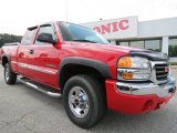 2004 Fire Red GMC Sierra 2500HD SLE Extended Cab 4x4 #69657863