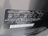 2007 Elantra Color Code for Carbon Gray - Color Code: 9A