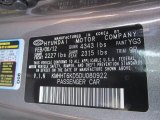 2013 Genesis Coupe Color Code for Gran Premio Gray - Color Code: YG3
